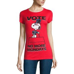 New! Peanuts Snoopy T-Shirt Vote No More Mondays
